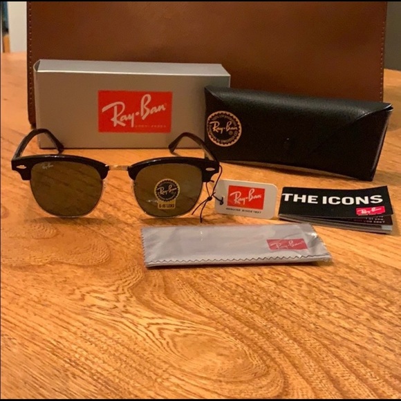 🚨 HOTNSALE🚨RAY-BAN CLUBMASTER CLASSIC SUNGLASSES - Picture 2 of 8